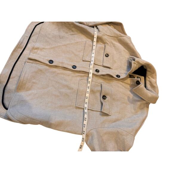 Zara Manteco Beige Wool Jacket Men’s Size Large Button Front Coat - Picture 3 of 7